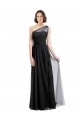 Noir Trapèze Tulle Longue Robes demoiselle d'honneur à Vendre