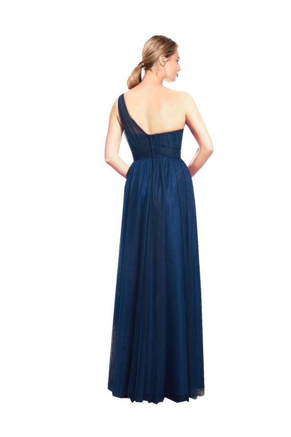 Noir Trapèze Tulle Longue Robes demoiselle d'honneur à Vendre