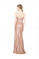 Or rose Trapèze Paillette Longue Formelles Robes demoiselle d'honneur / Robes de soirée / Robes de bal à Vendre