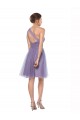 Pastèque Trapèze Tulle Longue Robes demoiselle d'honneur à Vendre