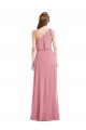 Peau Rose Trapèze Mousseline Longue Robes demoiselle d'honneur à Vendre