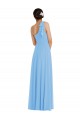 Periwinkle Trompette Mousseline Longue Robes demoiselle d'honneur à Vendre