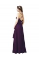 Pourpre Fourreau Mousseline Longue Robes demoiselle d'honneur à Vendre