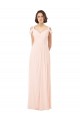 Rose 42 Trapèze Épaule Dénudée Mousseline Longue Robes demoiselle d'honneur à Vendre