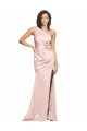 Rose Fourreau Satiné Soyeux Longue Formelles Robes demoiselle d'honneur / Robes de soirée / Robes de bal à Vendre