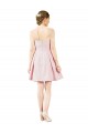 Rose Trapèze Satiné Courte Robes demoiselle d'honneur / Robes de cocktail à Vendre