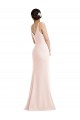 Rose Trompette Col V Crêpe Stretch Longue Formelles Robes demoiselle d'honneur / Robes de soirée / Robes de bal à Vendre