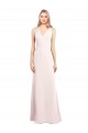 Rose Trompette Col V Crêpe Stretch Longue Robes demoiselle d'honneur / Robes de bal à Vendre