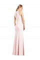 Rose Trompette Col V Crêpe Stretch Longue Robes demoiselle d'honneur / Robes de bal à Vendre