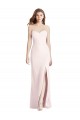 Rose Trompette Sans bretelle Crêpe Stretch Longue Robes demoiselle d'honneur / Robes de bal à Vendre