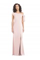 Rose Trompette Épaule Dénudée Crêpe Stretch Longue Formelles Robes demoiselle d'honneur / Robes de soirée / Robes de bal à Vendre