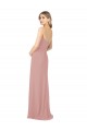 Rose poussiéreux Fourreau Sans bretelle Mousseline Longue Robes demoiselle d'honneur à Vendre