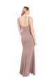 Rose poussiéreux Sirène Col Carré Col Haut Crêpe Stretch Longue Robes demoiselle d'honneur / Robes de bal à Vendre