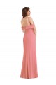 Rose vif Trompette Crêpe Stretch Longue Robes demoiselle d'honneur / Robes de bal à Vendre