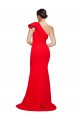 Rouge Fourreau Balayage train Crêpe Stretch Longue Robes demoiselle d'honneur / Robes de bal à Vendre