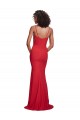 Rouge Sirène Bretelles spaghetti Crêpe Stretch Longue Formelles Robes demoiselle d'honneur / Robes de soirée / Robes de bal à Vendre
