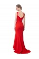 Rouge Sirène Col Haut Crêpe Stretch Longue Formelles Robes demoiselle d'honneur / Robes de soirée / Robes de bal à Vendre