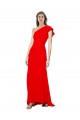 Rouge Sirène Col Haut Crêpe Stretch Longue Formelles Robes demoiselle d'honneur / Robes de soirée / Robes de bal à Vendre