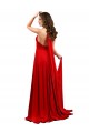 Rouge Trapèze Licou Spandex Longue Formelles Robes demoiselle d'honneur / Robes de soirée / Robes de bal à Vendre