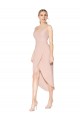 Sirène Bretelles spaghetti Crêpe Stretch Courte Asymétrique Robes demoiselle d'honneur / Robes de soirée / Robes de cocktail à Vendre