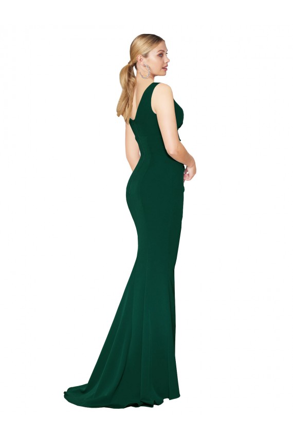 Sirène Col V Crêpe Stretch Longue Formelles Robes demoiselle d'honneur / Robes de soirée / Robes de bal à Vendre