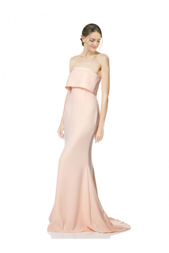 Sirène Sans bretelle Col Haut Crêpe Stretch Longue Formelles Robes demoiselle d'honneur / Robes de soirée / Robes de bal à Vendre