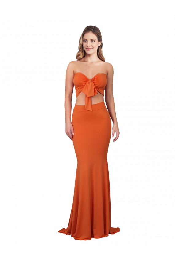 Sirène Sans bretelle Spandex Longue Formelles Robes demoiselle d'honneur / Robes de soirée / Robes de bal à Vendre