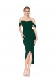 Sirène Épaule Dénudée Col Haut Crêpe Stretch Courte Asymétrique Robes demoiselle d'honneur / Robes de soirée / Robes de cocktail à Vendre