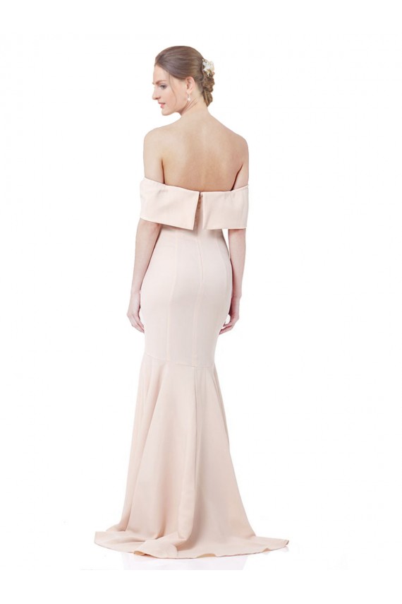 Sirène Épaule Dénudée Col Haut Crêpe Stretch Longue Formelles Robes demoiselle d'honneur / Robes de soirée / Robes de bal à Vendre