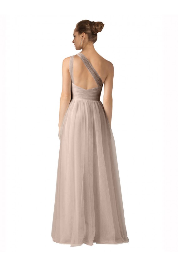 Trapèze Bretelles spaghetti Tulle Longue Robes demoiselle d'honneur à Vendre