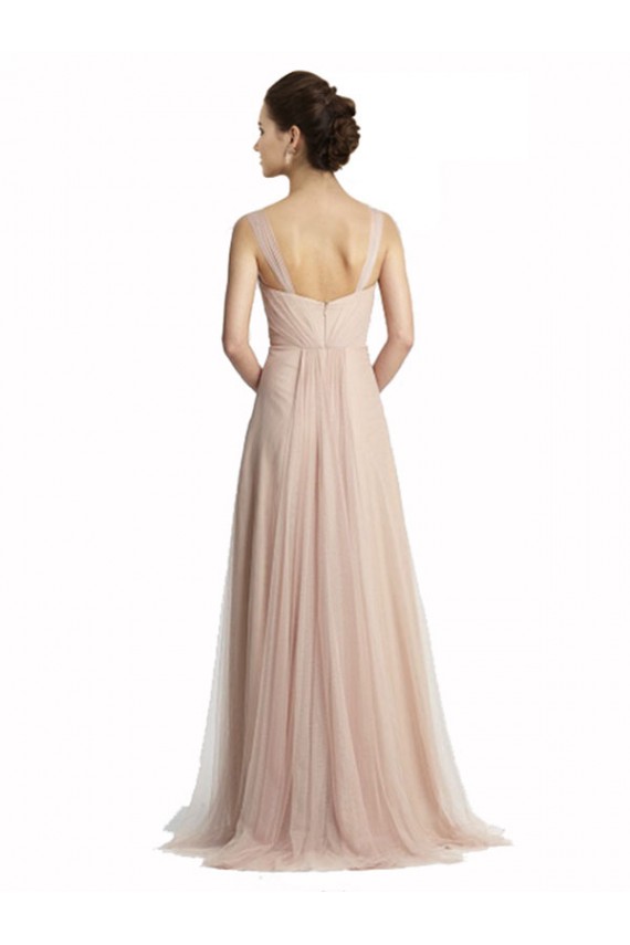 Trapèze Col Carré Tulle Longue Robes demoiselle d'honneur à Vendre