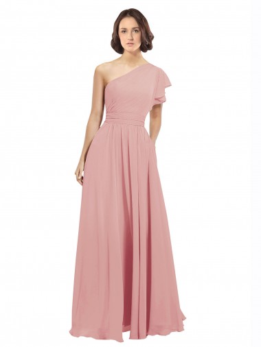 Trapèze Mousseline Longue Robes demoiselle d'honneur à Vendre