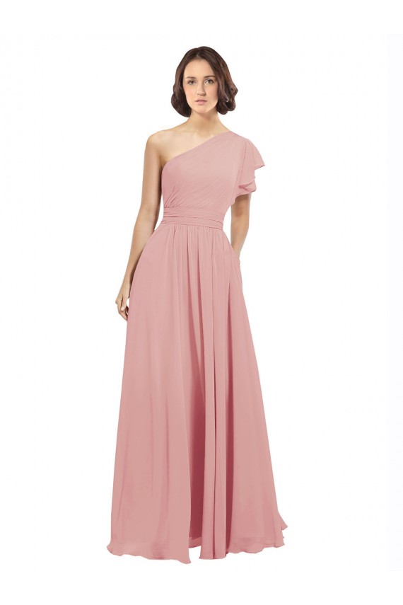 Trapèze Mousseline Longue Robes demoiselle d'honneur à Vendre