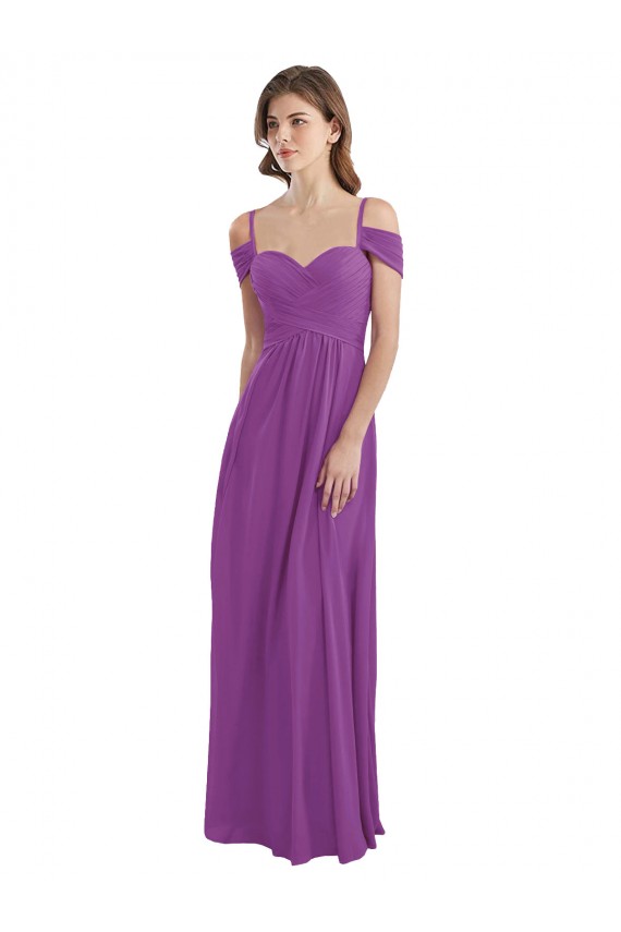 Trapèze Mousseline Longue Robes demoiselle d'honneur à Vendre