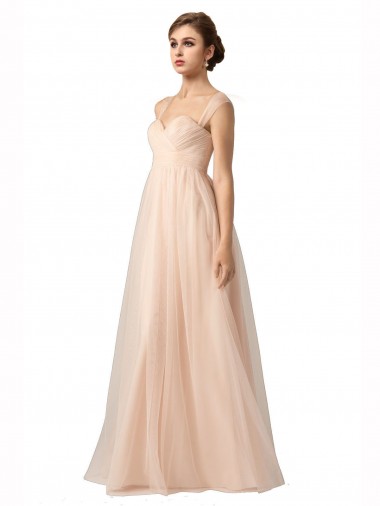 Trapèze Tulle Longue Robes demoiselle d'honneur à Vendre