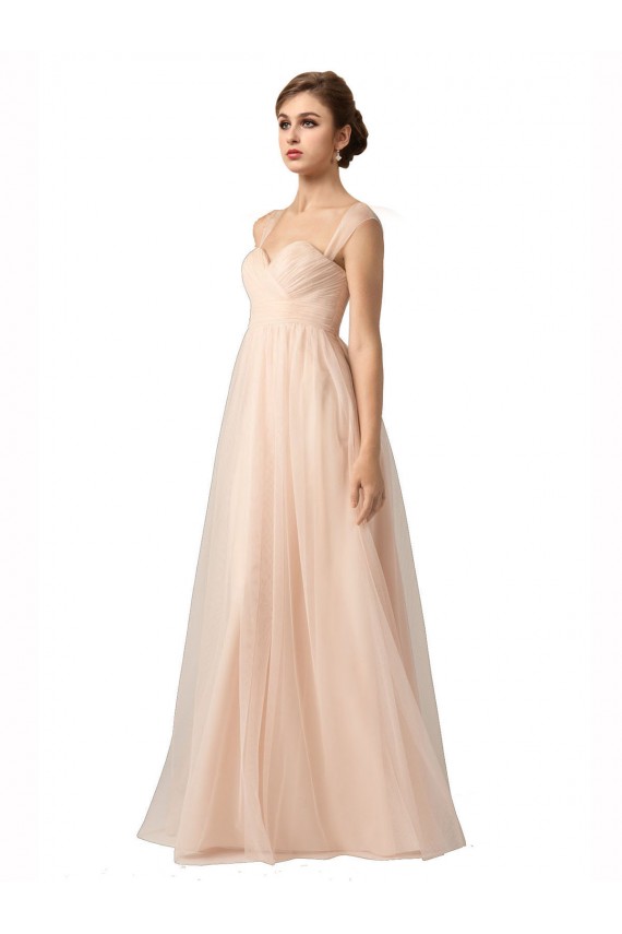 Trapèze Tulle Longue Robes demoiselle d'honneur à Vendre