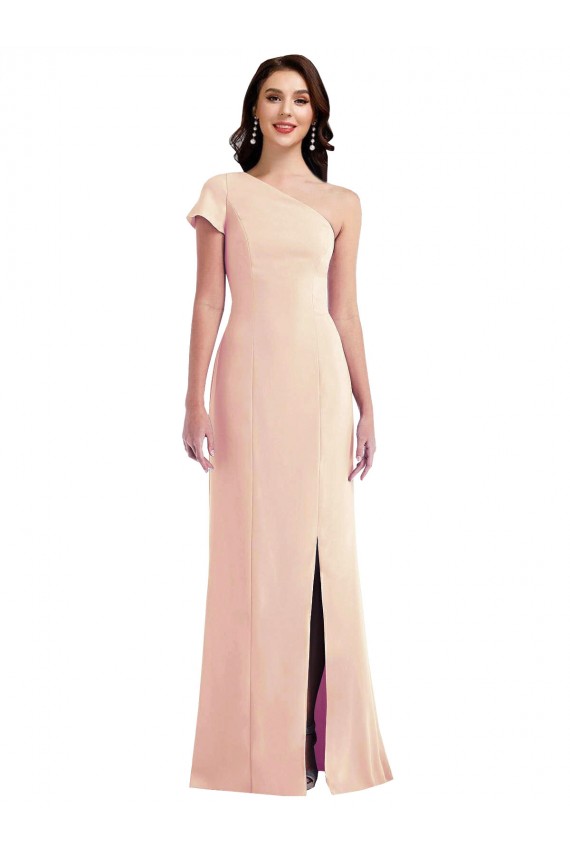 Trompette Crêpe Stretch Longue Formelles Robes demoiselle d'honneur / Robes de soirée / Robes de bal à Vendre