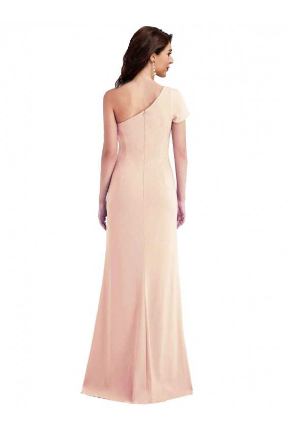 Trompette Crêpe Stretch Longue Formelles Robes demoiselle d'honneur / Robes de soirée / Robes de bal à Vendre