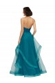 Turquoise Trapèze Sans bretelle Tulle Longue Robes demoiselle d'honneur à Vendre