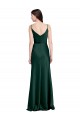 Vert Chasseur Fourreau Satiné Stretch Longue Formelles Robes demoiselle d'honneur / Robes de soirée / Robes de bal à Vendre