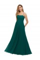 Vert Chasseur Trapèze Bretelles spaghetti Col Carré Mousseline Longue Robes demoiselle d'honneur à Vendre