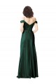 Vert Chasseur Trapèze Épaule Dénudée Bretelles spaghetti Satiné Stretch Longue Formelles Robes demoiselle d'honneur / Robes de soirée / Robes de bal à Vendre