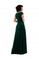Vert foncé Trapèze Velours Stretch Longue Robes demoiselle d'honneur / Robes de bal à Vendre