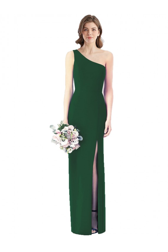 Vert foncé Trompette Mousseline Longue Robes demoiselle d'honneur à Vendre