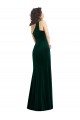 Vert foncé Trompette Velours Stretch Longue Robes demoiselle d'honneur / Robes de bal à Vendre