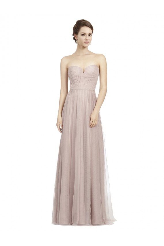 Vintage Rose Trapèze Tulle Longue Robes demoiselle d'honneur à Vendre