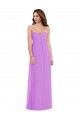 Violet Trapèze Mousseline Longue Robes demoiselle d'honneur à Vendre